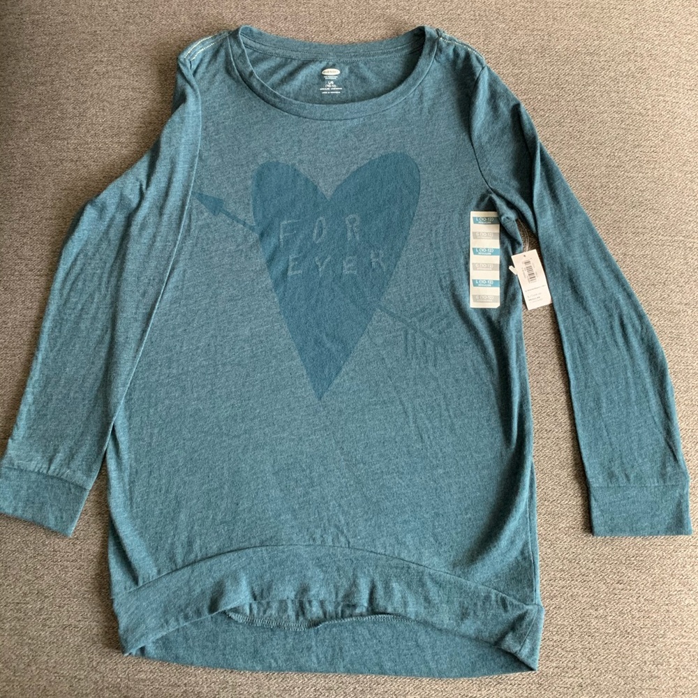 NWT Old Navy girls size LG 10–12 long sleeve shirt